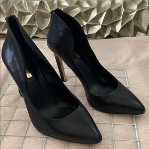 BCBGeneration Zipped Black Heels
